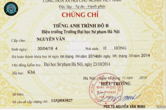 Một số quy định liên quan đến tiếng Anh B2