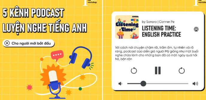 5 kenh podcast luyện nghe tiếng Anh