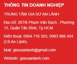 Trung Tâm Gia Sư An Lành Uy Tín?