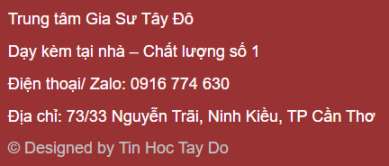 Hình ảnh website trung tâm gia sư Tây Đô