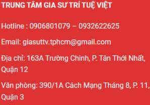 Gia Sư Trí Tuệ Việt Có Uy Tín?