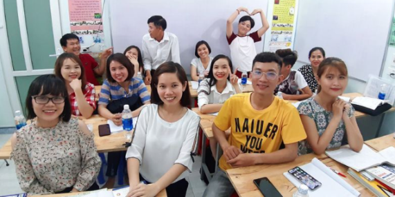 Lớp học tại Trung tâm tiếng Trung Huang Zhao Trà Vinh